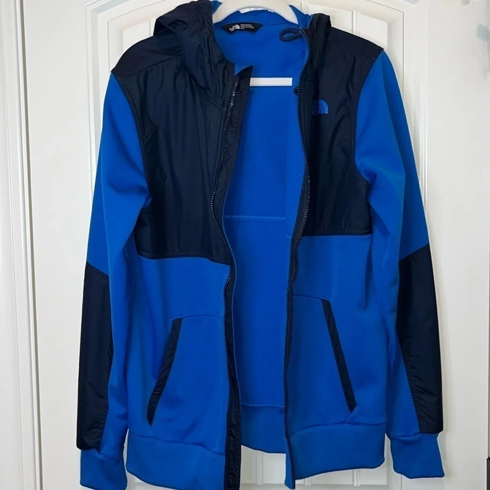 MEN’S Blue/Navy Northface sweatshirt hooded jacket full zip size M
